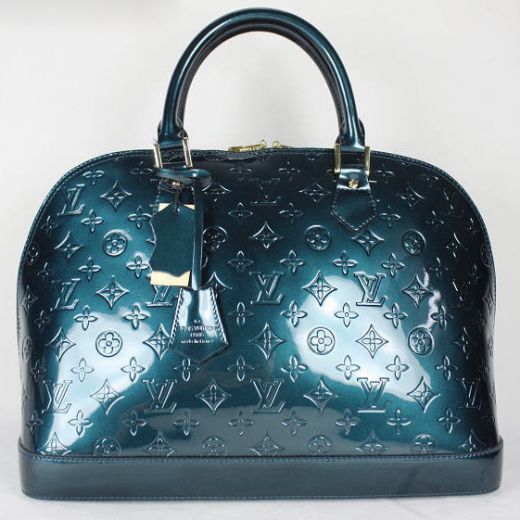 Louis Vuitton Vogue Monogram Vernis Blue Lady Zippy Bag Hot Sale US Alma Tote Bag For Sale