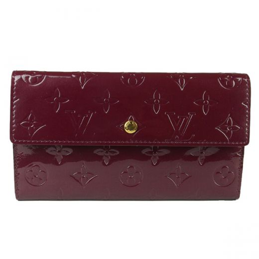  Louis Vuitton Monogram Vernis 2019 Purple Long Wallet Lady 3-Folding Design Sale U.S.
