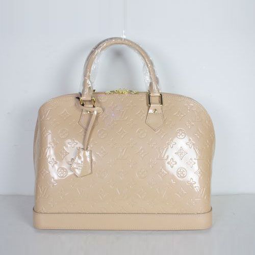Hottest Copy Louis Vuitton  Monogram Vernis Golden Hardware White 2-Tote Bag Classy Fashion