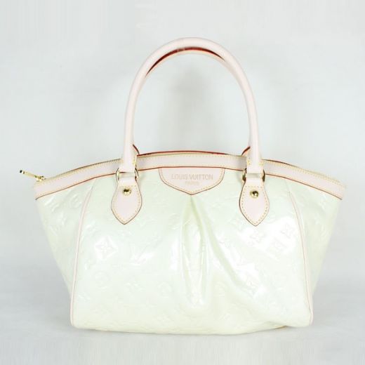 New Louis Vuitton Monogram Vernis White Leather Tote Shoulder-Bag Online Boutiques Sale USA