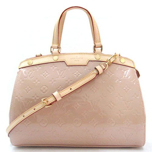 Louis Vuitton Monogram Vernis Apricot Top Handles Women's Sweety Pink Enamel Leather Bag Online