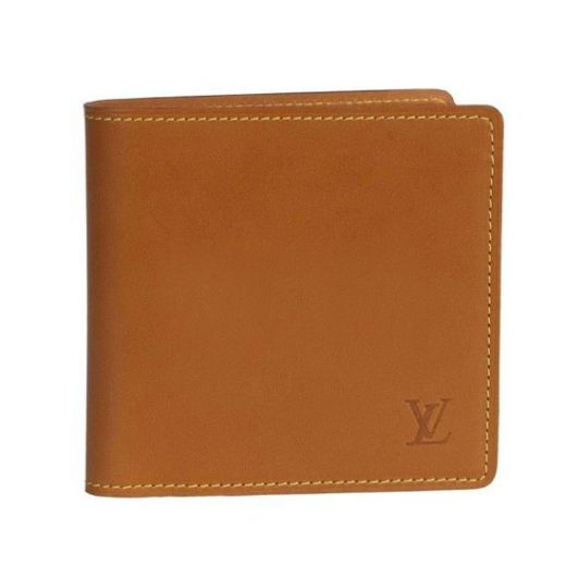 Louis Vuitton Nomade Logo Pattern Unisex High End Coffee Leather Short Bi-fold Wallet Fashion Card Bag 