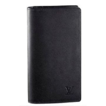 Full Best Unisex Louis Vuitton Nomade Bi-fold Black Leather Long Wallet For Sale USA