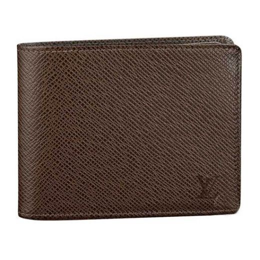 Vintage Style Louis Vuitton Taiga Coffee Leather Bi-fold Short Mens Wallet Price In UK