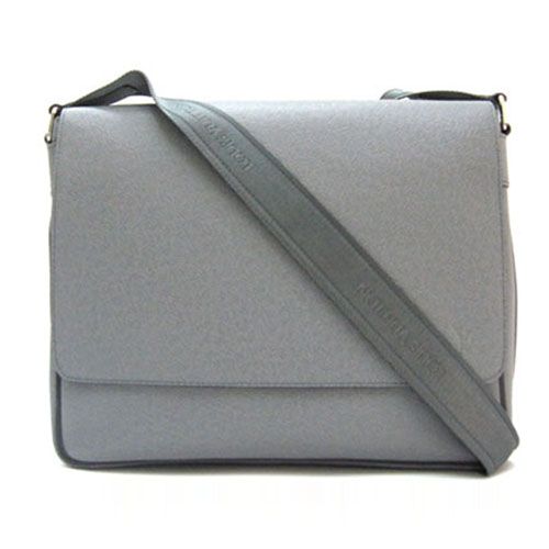  Louis Vuitton Taiga Business Style Grey Cow Leather Mens Flap 2way Messenger Bag Online