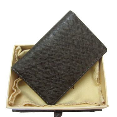 Cheapest Louis Vuitton Taiga High Quality Brown Cow Leather Mens Short Bi-fold Wallet 