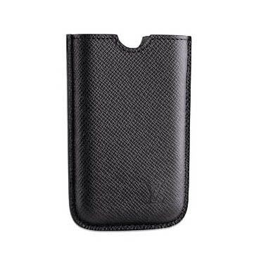 Unisex Fashion Louis Vuitton Taiga Black Leather Phone Case Price List Online M32552