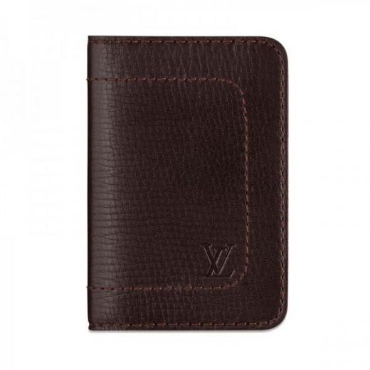 Top Louis Vuitton Utah Leather LV Logo Printing Coffee Bi-fold Short Wallet Mens Fashion Accessory 