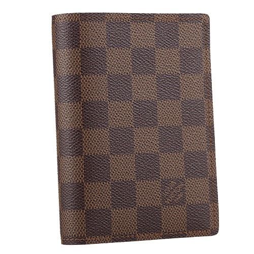 Hot Selling Louis Vuitton Damier Ebene Coated Canvas Three Credit Card Slots Brown Unisex Passport Cover 