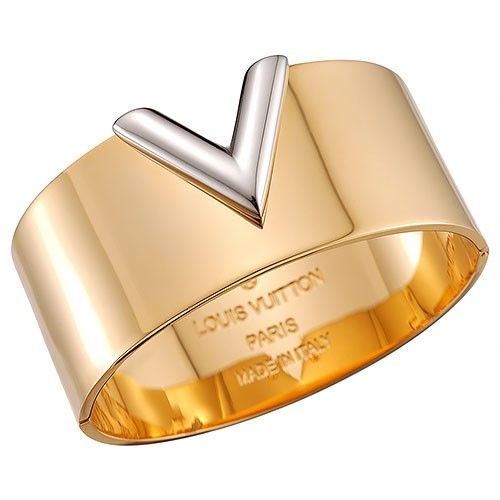 Louis Vuitton Narrow Bangle Bracelt Gold Plated Silver V-Shaped Beautiful Gift For Ladies Jewelry 