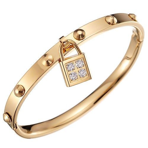 Louis Vuitton Gold Lockit  Diamond-LOCK pendant Wristlet Canada Review