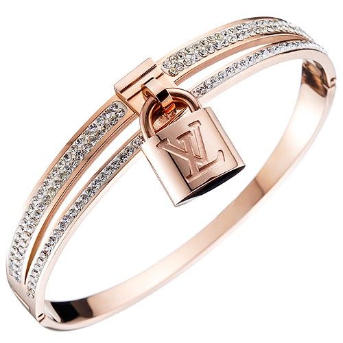 Louis Vuitton Lockit Diamonds Red Gold   Logo-lock Pendant Bracelet UK Price 