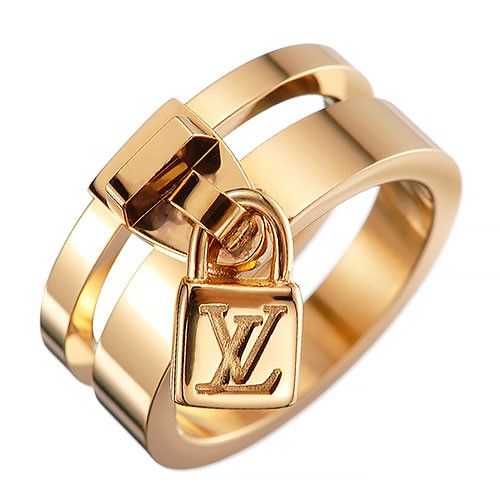 Designer Louis Vuitton ted Yellow-Gold Lock Pendant Ring Sale Price Online USA