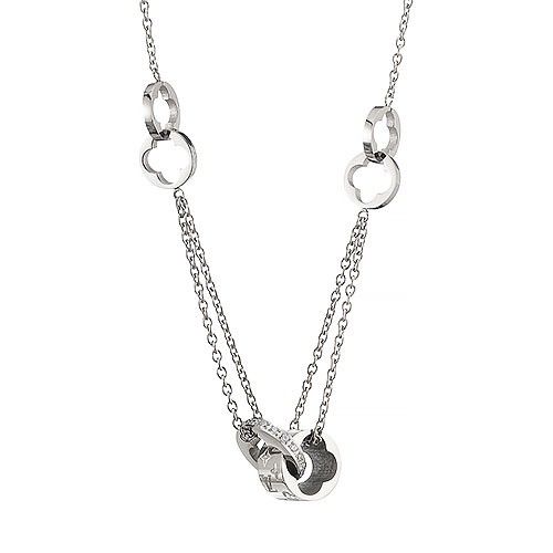 Louis Vuitton Silver-plated Flower Pendant Necklace Elegant Sale Online Shop America