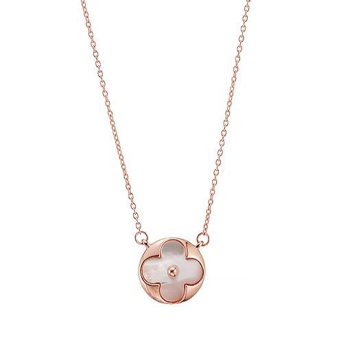 Louis Vuitton Louis Vuitton Monogram Flower Necklace Pink gold Women Online Shopping US