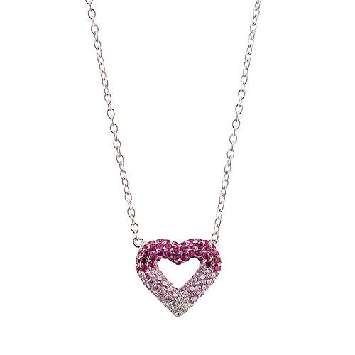 Louis Vuitton Heart Pendant Necklace Silver Color Multi-tone Diamond Studded Price 2019 Lady