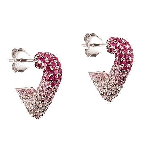 Louis Vuitton Silver V-Hoop Earrings Colorful Diamond Studded-Piercings Personalized Style Canada